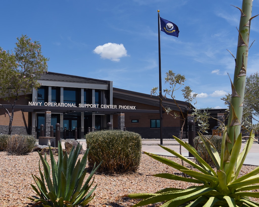 U.S. Navy Operational Support Center Phoenix stands at Luke Air Force Base, Ariz. Aug. 17, 2018.