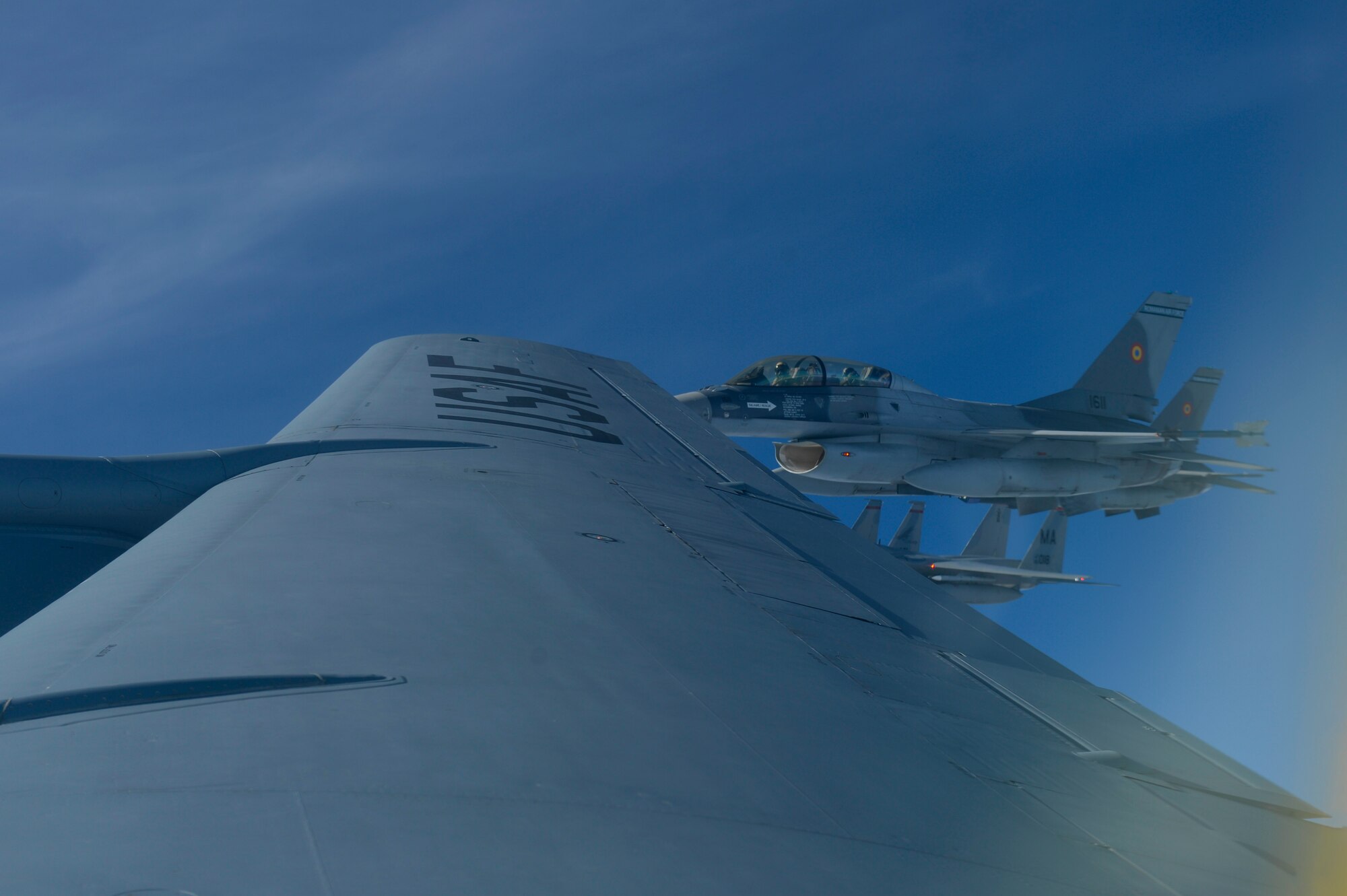 F-22s forward deployed to Camp Turzi, Romania, as part of the European Deterrence Initiative to train with the Romanian military and demonstrate U.S. commitment to regional security and stability.