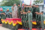 More than 150 U.S. Army and Army National Guard Soldiers and 300 Royal Thai Army soldiers participated in Hanuman Guardian 2018’s opening ceremony Aug. 20, 2018, at the Royal Thai Army’s Cavalry Center in Thailand’s Saraburi province. Hanuman Guardian is an 11-day bilateral army-to-army exercise that strengthens capability and builds interoperability between U.S. and Royal Thai Army forces.