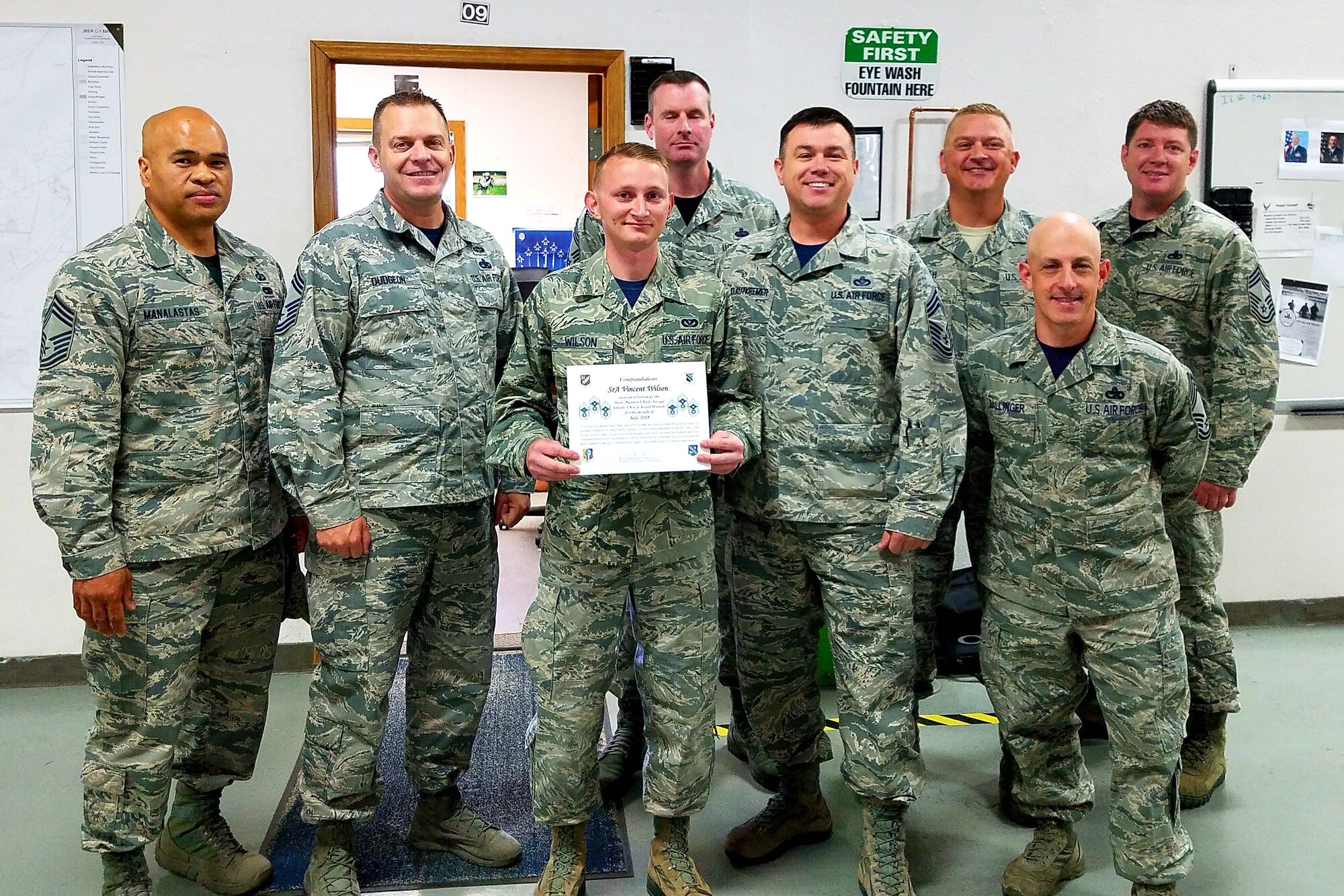 SrA Vincent Wilson was selected as the Chief's Choice Award winner for the month of July 2018.