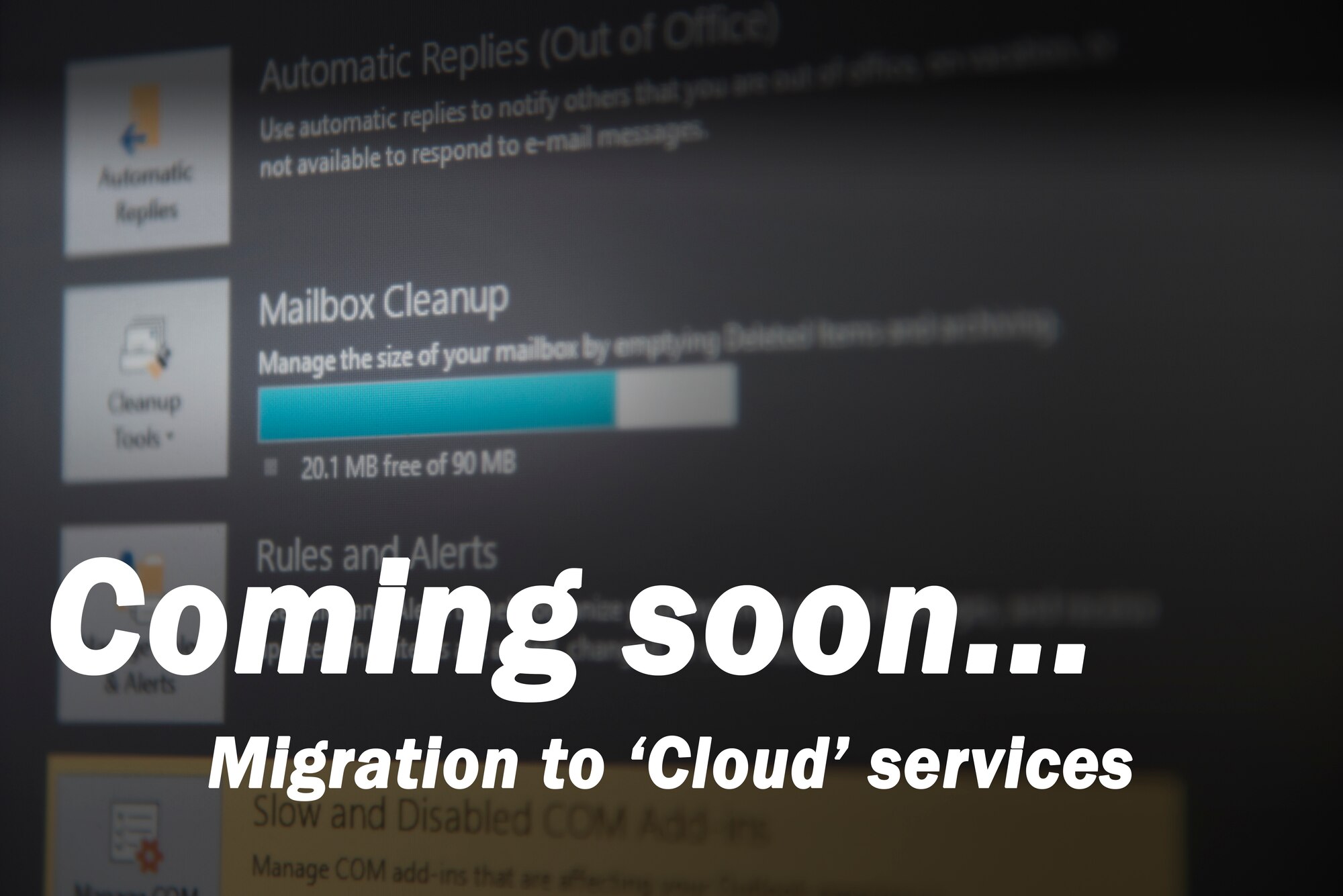 Coming Soon... Migration to 'Cloud' services