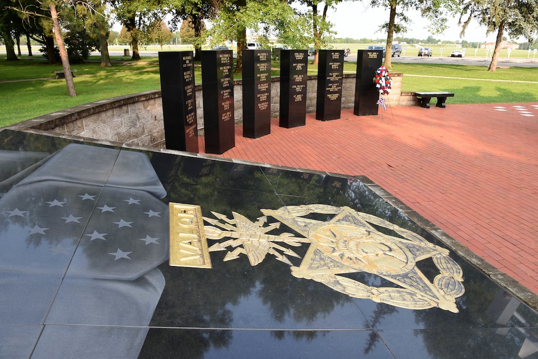 Valor Park at the National Museum of the U.S. Air Force. The museum's Memorial Park honors Air Force-associated units and people for their courageous service and sacrifice in the cause of freedom. (U.S. Air Force photo by Ken LaRock)