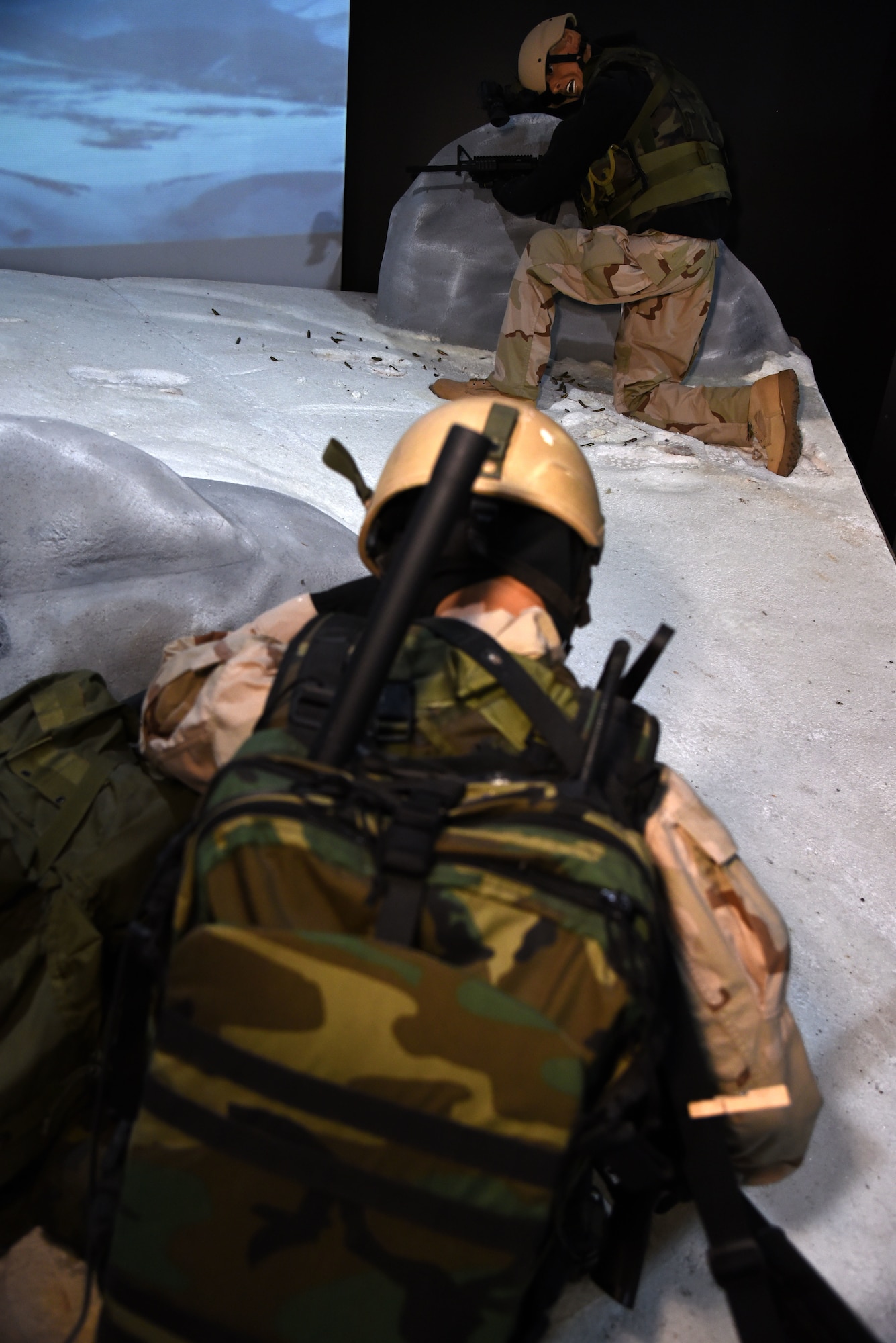 The Warrior Airmen exhibit, highlighting the Battle at Takur Ghar, on display in the Cold War Gallery at the National Museum of the U.S. Air Force. (U.S. Air Force photo by Ken LaRock)