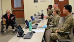 A class of nursing students at Brooke Army Medical Center at Joint-Base San Antonio-Fort Sam Houston had a special visit from a World War II Army nurse Aug. 7. The 100-year-old Army nurse spoke to the students about her experiences and answered questions. Sheets was stationed at Brooke General Hospital at Fort Sam Houston and also worked there as a civilian nurse for many year before retiring.