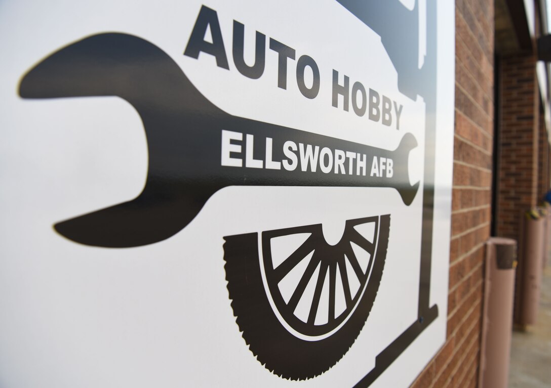 The auto hobby shop is open Tuesday-Saturday from 10 a.m. to 7 p.m. and is here to help Airmen and their families with their automotive needs at Ellsworth Air Force Base, S.D., Aug. 15, 2018. The hobby shop will be undergoing renovations to modernize the shop with an installation of new floors, garage doors and upgraded tools. (U.S. Air Force Photo by Airman 1st Class Thomas Karol)