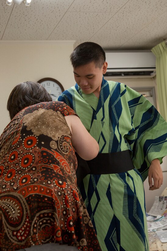 Air station residents attend Bon Odori Festival
