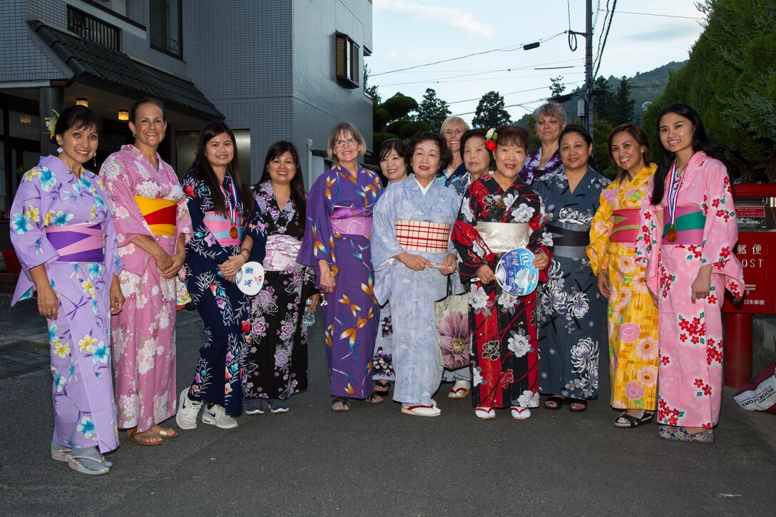 Air station residents attend Bon Odori Festival