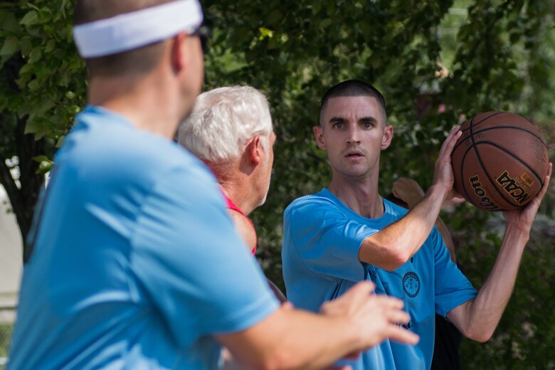 Airmen Compete In 3 On 3 Basketball Tournament At Hulman Field