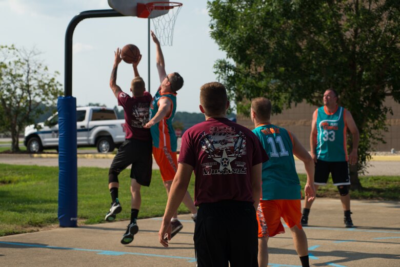 Airmen Compete In 3 On 3 Basketball Tournament At Hulman Field