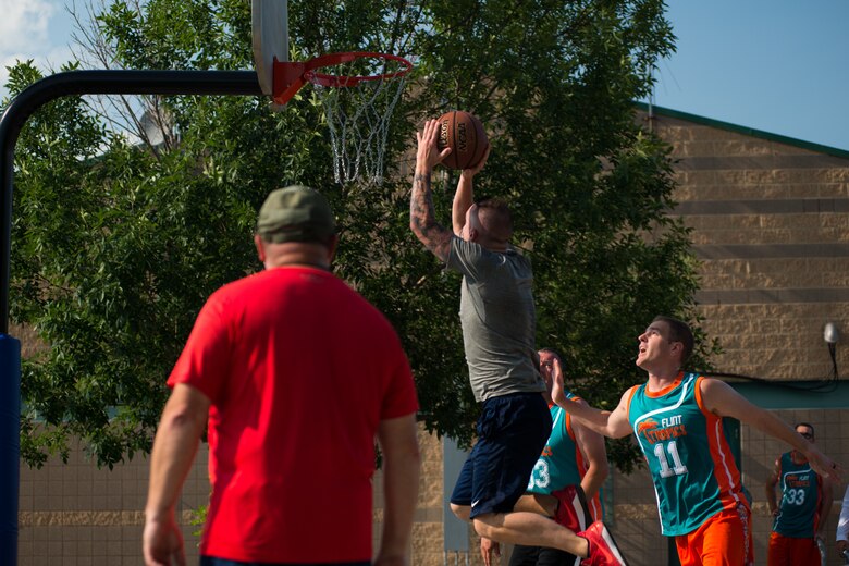 Airmen Compete In 3 On 3 Basketball Tournament At Hulman Field