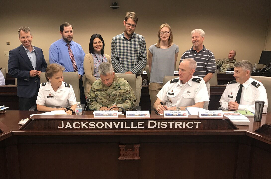 The Chief of the U.S. Army Corps of Engineers, Lt. Gen. Todd Semonite, officially signed the Chief of Engineers Report for the San Juan Harbor Navigation Improvements Study Aug. 23.