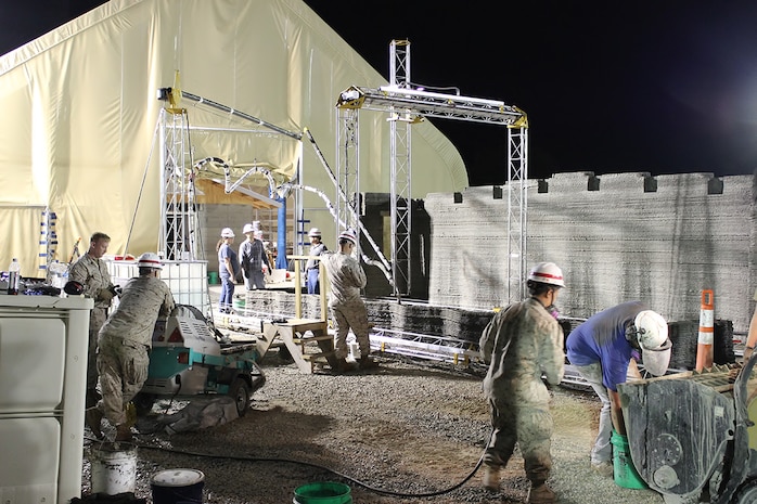 MCSC teams with Marines to build world’s first continuous 3D-printed concrete barracks