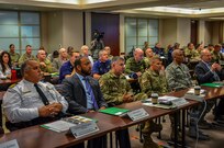 Members of Joint Task Force Civil Support attend the 2018 DoD Support to Civil Authorities (DSCA)/Chemical, Biological, Radiological and Nuclear (CBRN) Dense Urban Terrain Training Tactical Exercise Without Troops exercise held August 21-23 in Detroit Michigan. About 150 participants from more than 50 organizations from the interagency met to increase their readiness for the chemical, biological, radiological and nuclear response mission to include the Joint Forces Land Component Commander, Army Lt. Gen. Jeffrey Buchanan, U.S. Army North. Partners from the local, state, federal and international agencies also met to develop methods to mitigate friction during a response for increased unity of effort during a complex catastrophic crisis in a highly populated environment. The training fostered key relationships to increase unity of understanding. The training was held by the 46th Military Police Command, Michigan Army National Guard, Command and Control CBRN Response Element – Bravo. (Official DoD photo by Army Maj. Charles Calio/released)