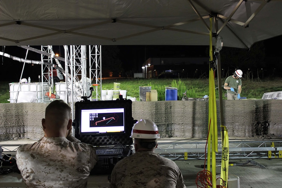 MCSC teams with Marines to build world’s first continuous 3D-printed concrete barracks