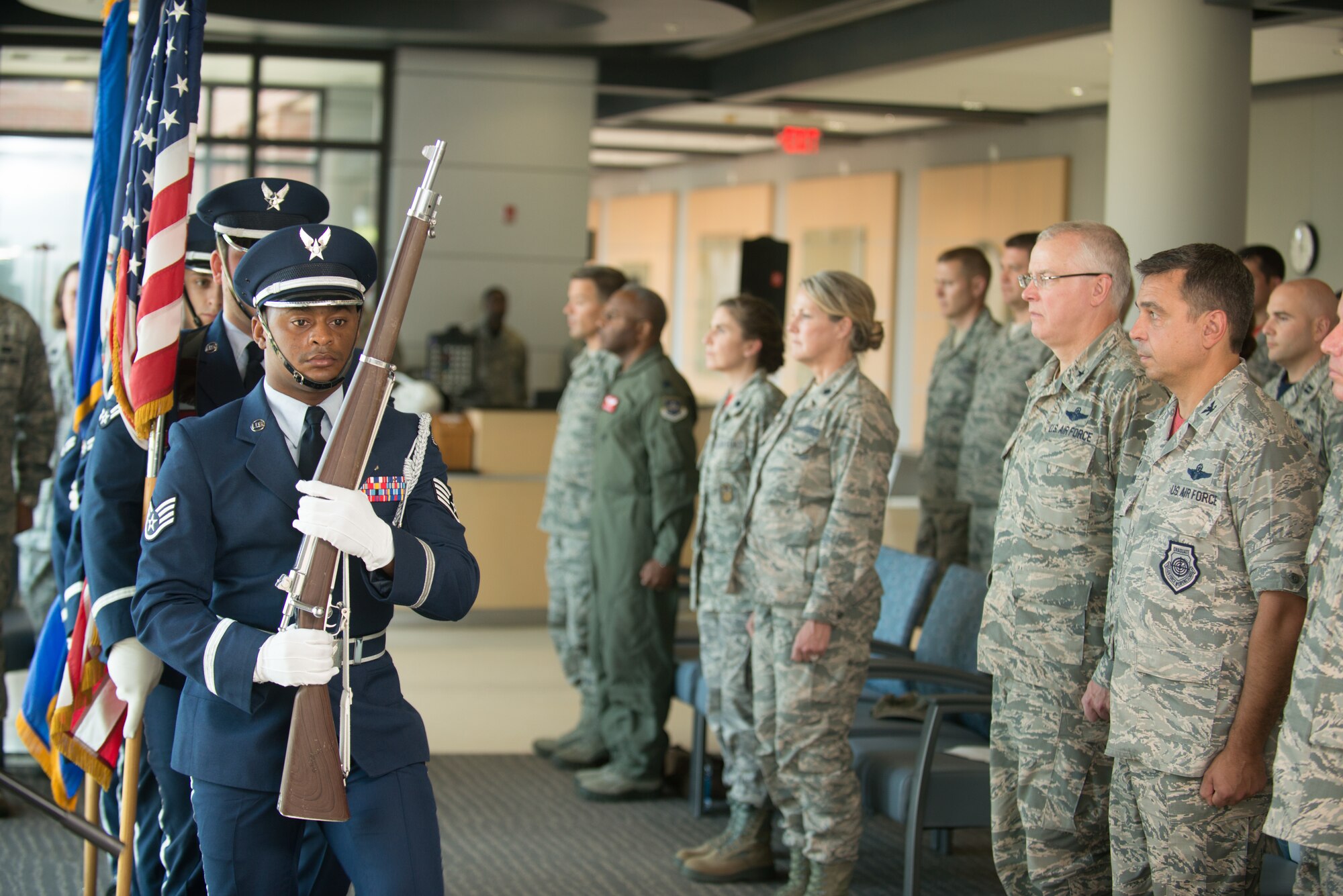 photo of the 192nd Medical Group Detachment 1 assumption of command ceremony.