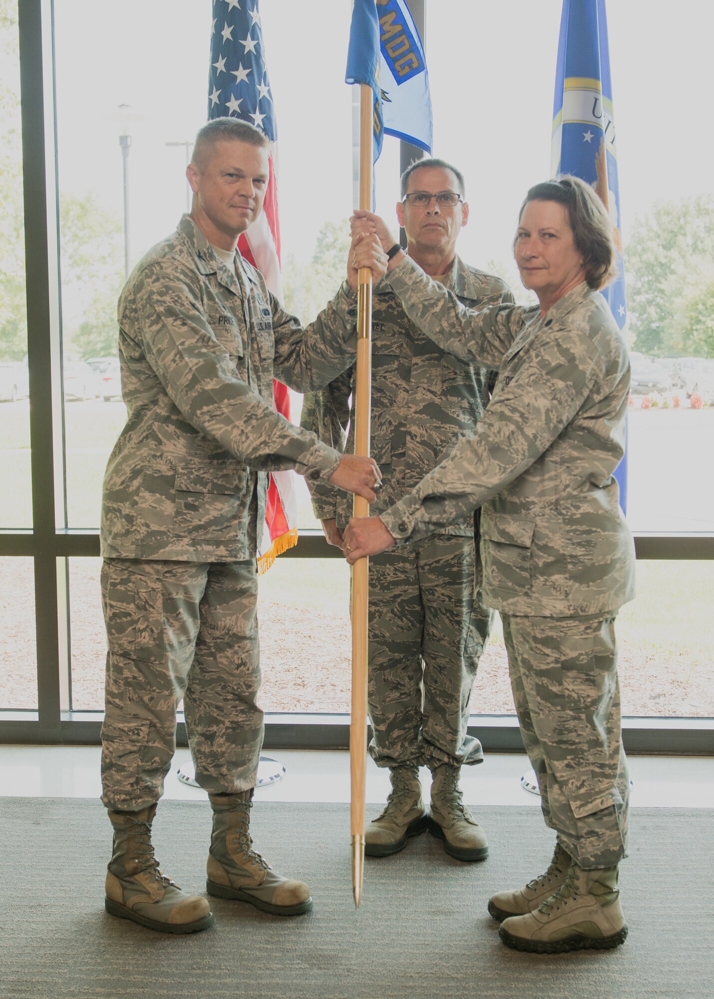 photo of the 192nd Medical Group Detachment 1 assumption of command ceremony.
