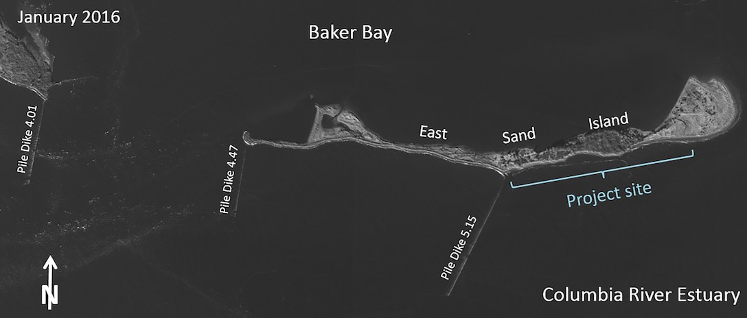 ESI placement site and shoreline reconfiguration