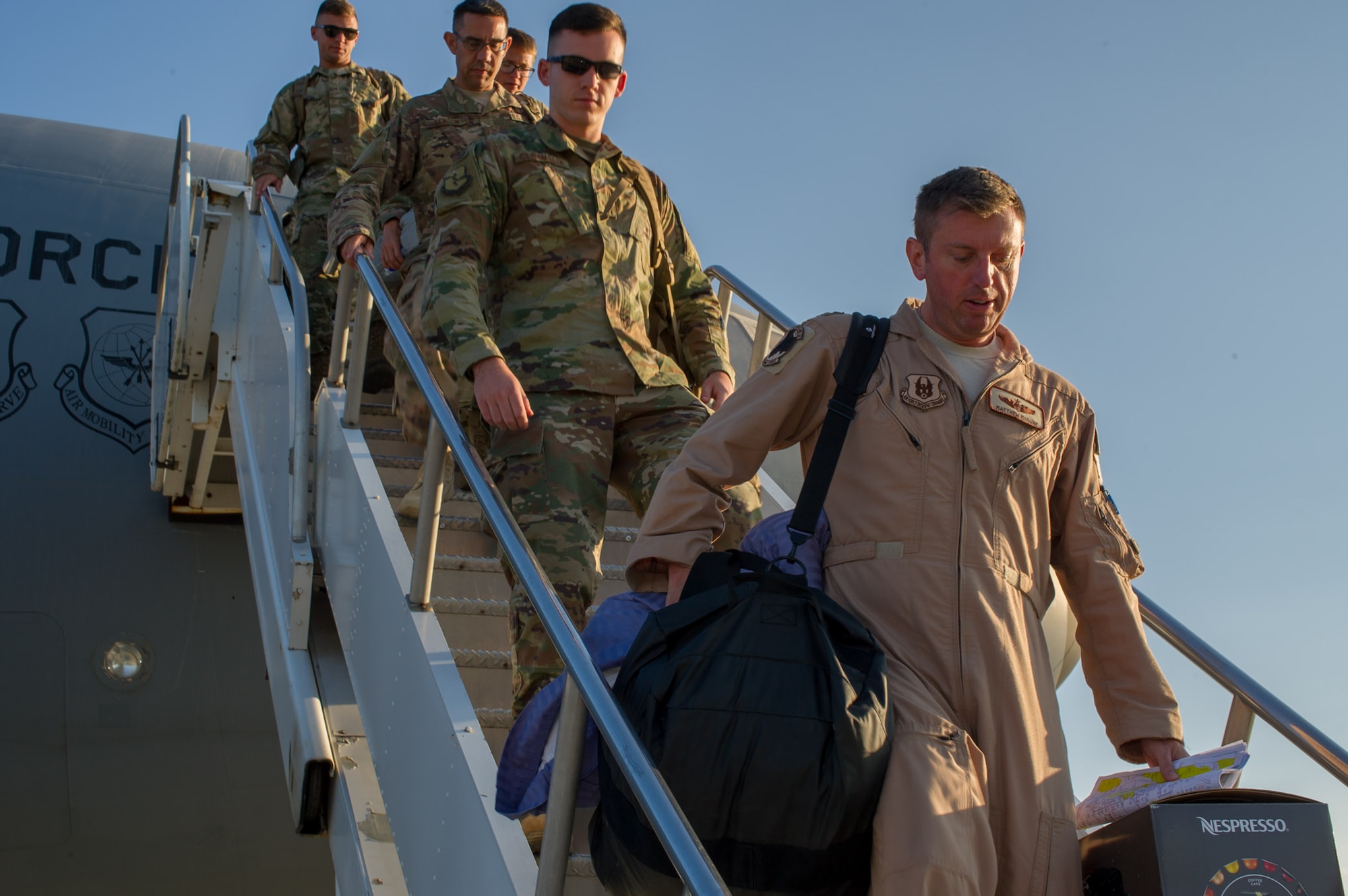 Reserve Citizen Airmen from the 76th and 78th Air Refueling Squadrons here, return to Joint Base McGuire-Dix-Lakehurst, N.J., from a deployment to Al Dhafra Air Base, Abu Dhabi, United Arab Emirates, August 23, 2018. JBMDL members were part of a joint refueling mission with Travis Air Force Base, Calif.(U.S. Air Force photo by Senior Airman Ruben Rios)