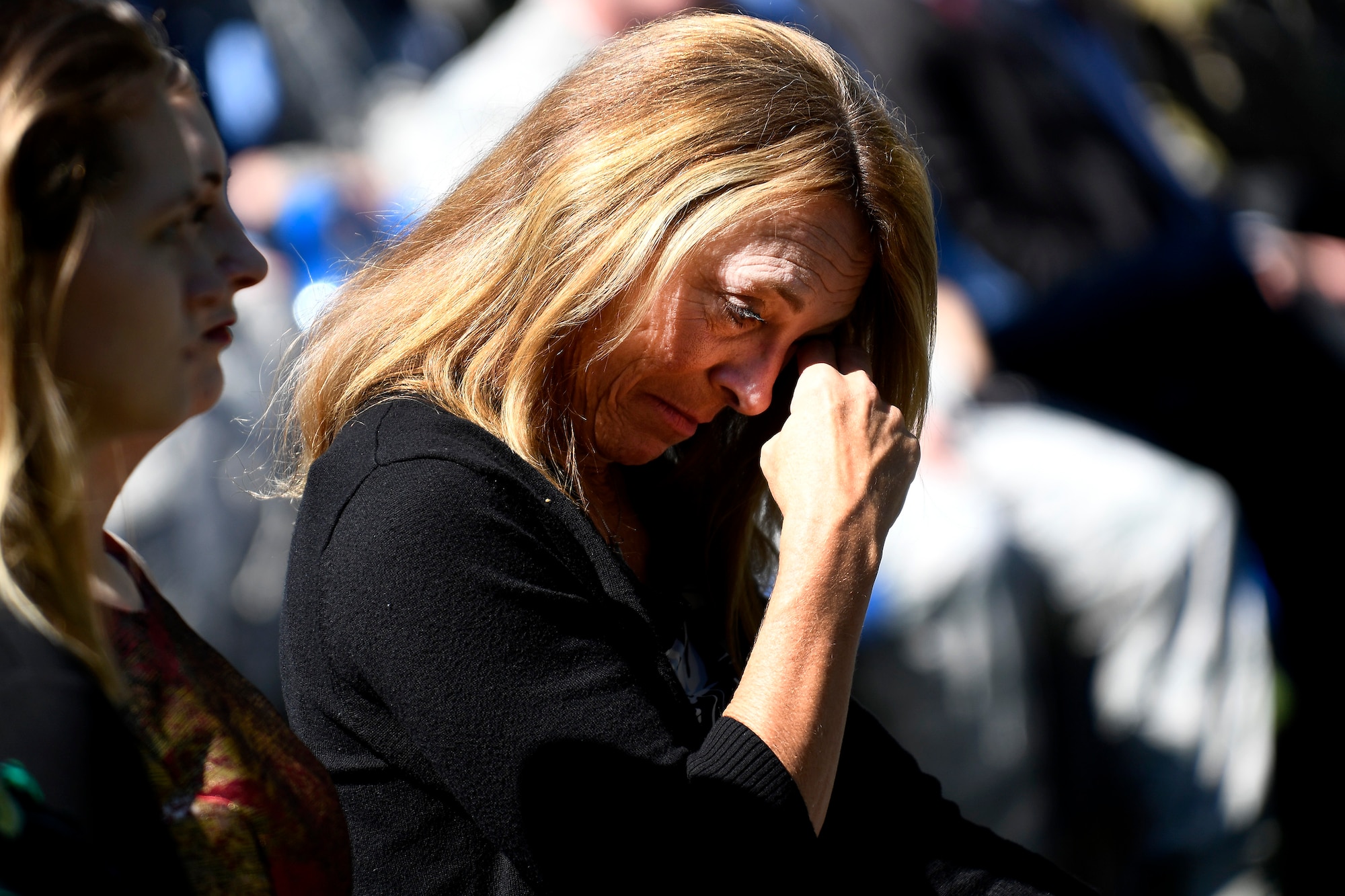 Valerie Nessel, widow of Master Sgt. John Chapman, attends Chapman’s name unveiling ceremony at the Air Force Memorial in Arlington, Va., Aug. 24, 2018. Chapman was posthumously awarded the Medal of Honor for actions on Takur Ghar Mountain in Afghanistan March 4, 2002. An elite special operations team was ambushed by the enemy and came under heavy fire from multiple directions. Chapman immediately charged an enemy bunker through thigh-deep snow and killed all enemy occupants. Courageously moving from cover to assault a second machine gun bunker, he was injured by enemy fire. Despite severe wounds, he fought relentlessly, sustaining a violent engagement with multiple enemy personnel before making the ultimate sacrifice. With his last actions he saved the lives of his teammates. (U.S. Air Force photo by Staff Sgt. Rusty Frank)