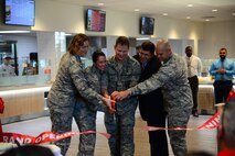 The dining facility was remodeled under the Food 2.0 initiative, which promotes healthier eating.