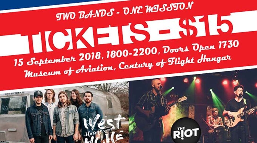 On Sept. 15, Team Robins is going to Aim High! Fly, Fight, and Rock! The Air Force Birthday celebration kicks off at 6 p.m. at the Museum of Aviation, Century of Flight Hangar. Doors open at 5:30 p.m. The Riot and West Means Home bands will perform and there will be plenty of BBQ to eat! Don’t delay because ticket sales end Aug. 31. The best part … tickets are only $15. Tickets are available through unit representatives and in front of the Base Exchange on Tuesdays and Thursdays from 10 a.m. to 1 p.m. Tickets will be used for door prizes.