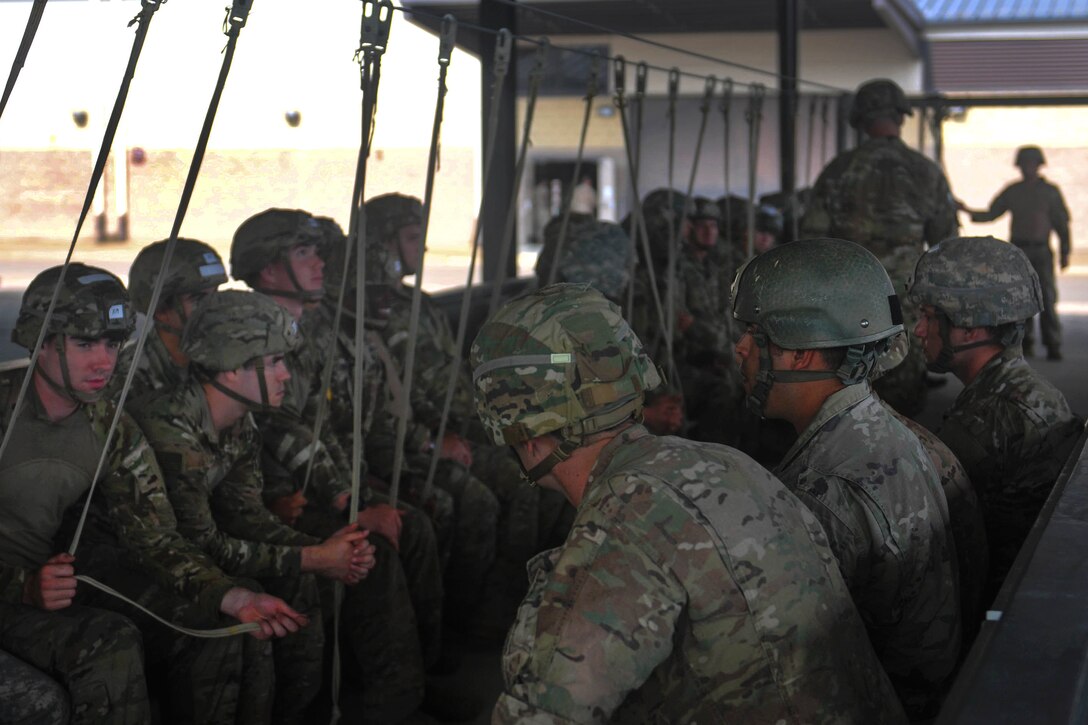 Soldiers conduct sustained airborne training before participating in a static-line airborne operation.