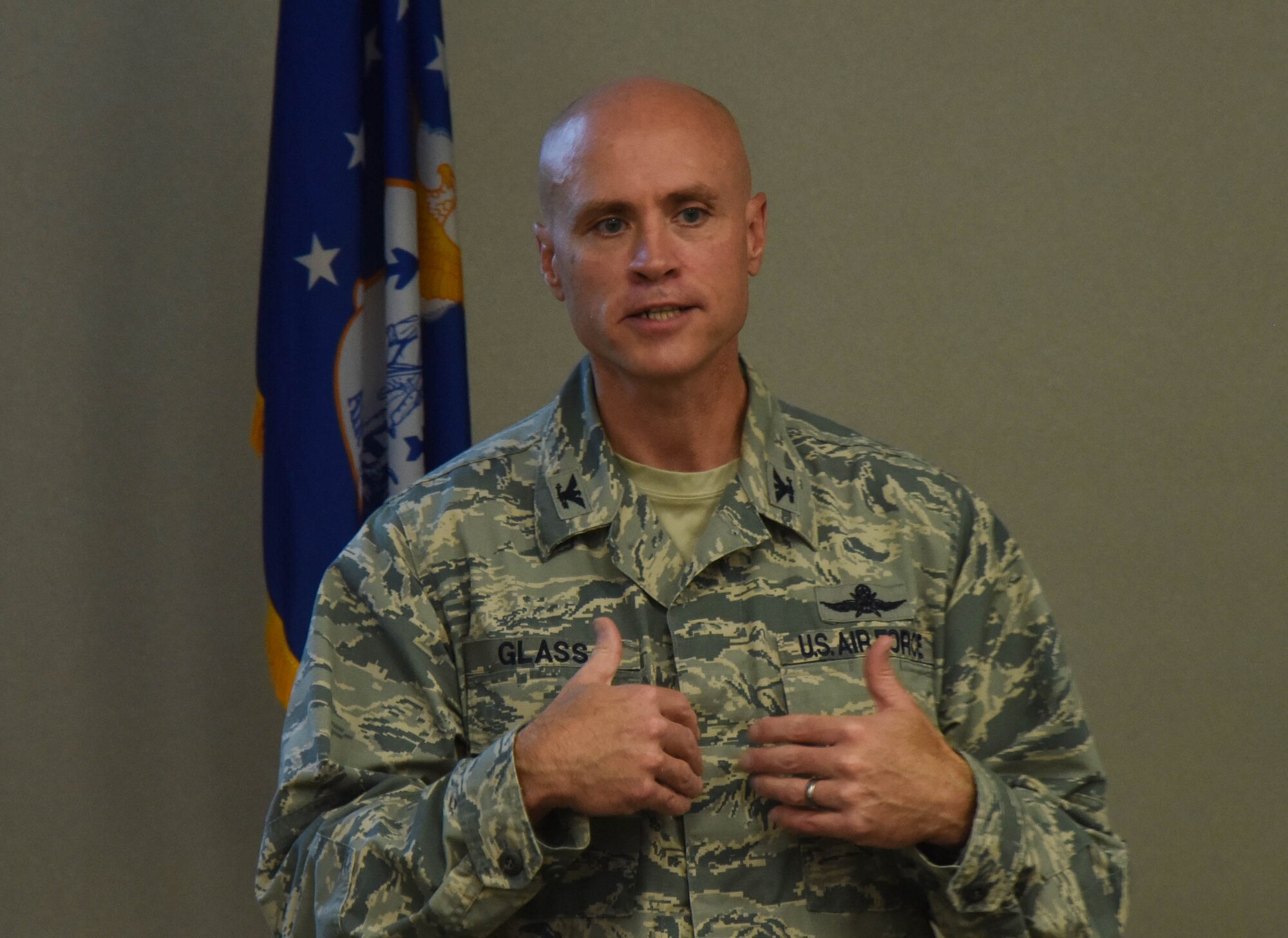 Col. Jason Glass, the Assistant Adjutant General of Tennessee for Air, conducted an air commanders workshop at the 118th Wing in Nashville, Tenn. on July 18, 2018.