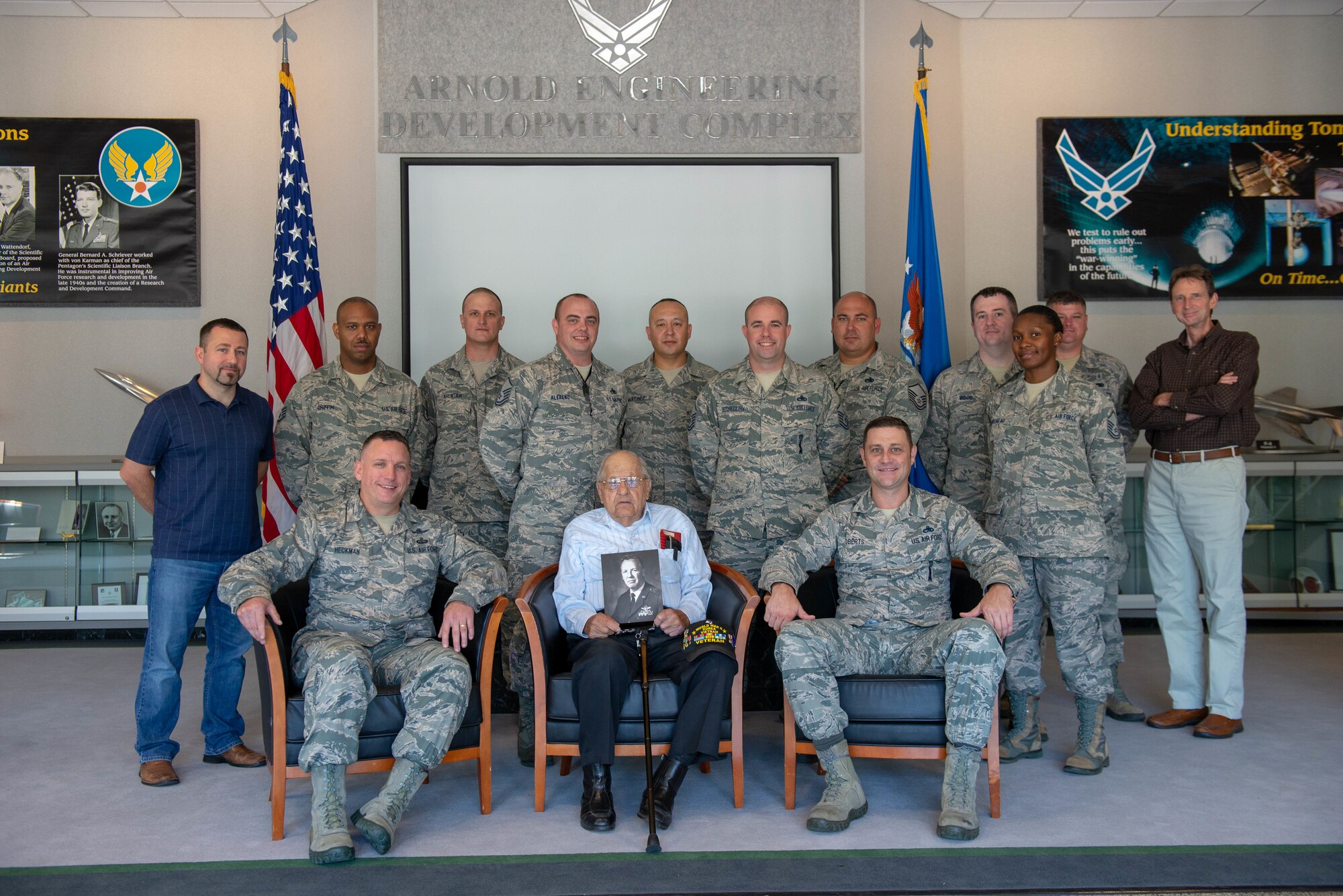 Fryer served at Arnold under former Arnold Engineering Development Center Commander Brig. Gen. Jessup D. Lowe in 1969. While assigned to Arnold Fryer’s duties included being the noncommissioned officer in charge of the air field. During the 1960s the commander was authorized an aircraft for his official travel and duties. During Fryer’s career he served in World War II, the Korean War and Vietnam, with career spanning almost 30 years. He currently resides in Decherd, Tennessee.
