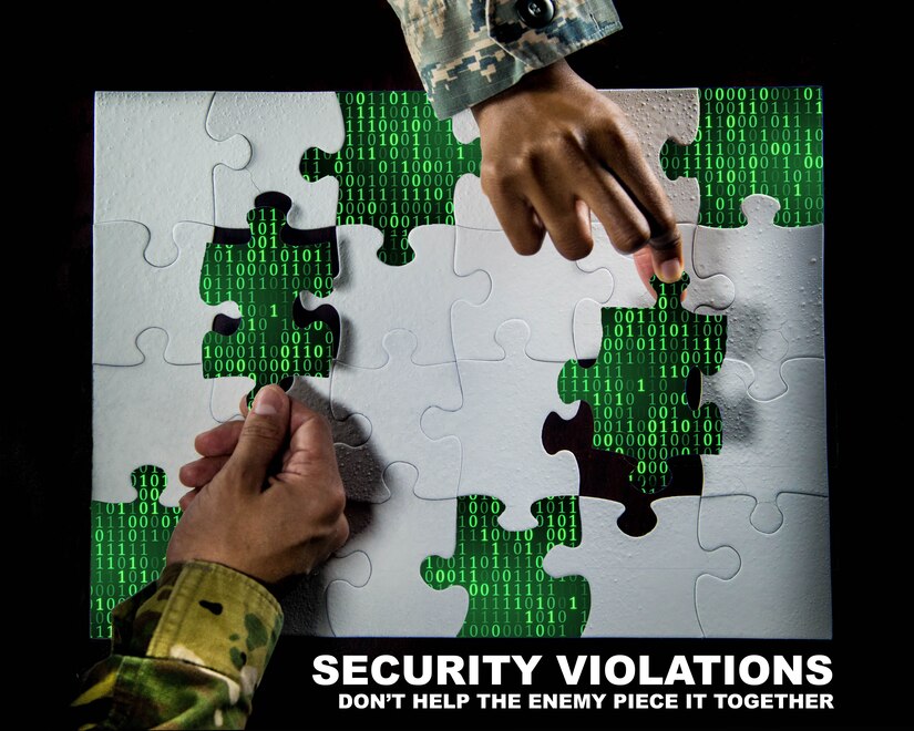 In a memo written June 21, 2018 to all Department of Defense employees, Mattis urged all to remain vigilant when safeguarding sensitive information. Air Force Instructions, DoD Manuals, online training modules and many other sources help guide personnel to be the best both safely and legally. (U.S. Air Force graphic by Senior Airman Ericha Guyote)