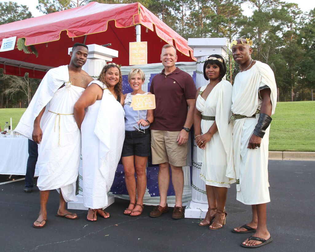 Several active-duty military families held the second annual International Evening under the Stars at Lincoln Military Housing on the base, August 25. The popular event not only unites the community but also shows appreciation for the melting pot of cultures aboard Marine Corps Logistics Base Albany.