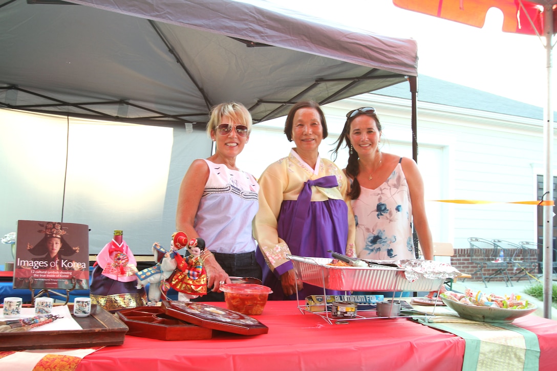 Several active-duty military families held the second annual International Evening under the Stars at Lincoln Military Housing on the base, August 25. The popular event not only unites the community but also shows appreciation for the melting pot of cultures aboard Marine Corps Logistics Base Albany.