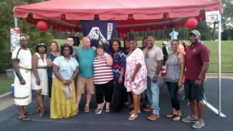 Several active-duty military families held the second annual International Evening under the Stars at Lincoln Military Housing on the base, August 25. The popular event not only unites the community but also shows appreciation for the melting pot of cultures aboard Marine Corps Logistics Base Albany.