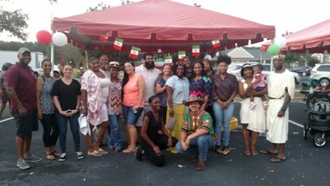 Several active-duty military families held the second annual International Evening under the Stars at Lincoln Military Housing on the base, August 25. The popular event not only unites the community but also shows appreciation for the melting pot of cultures aboard Marine Corps Logistics Base Albany.