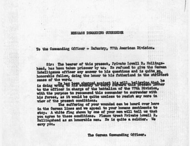 New York City draftee Soldiers made history as the Lost Battalion in October 1918