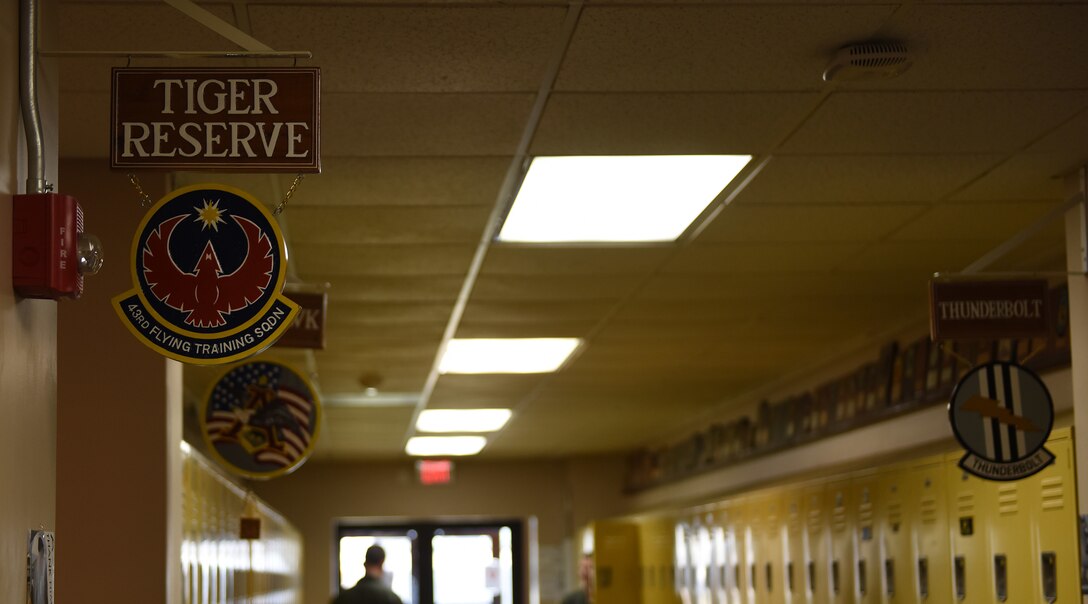 The 43rd Flying Training Squadron is an Air Force Reserve unit on Columbus Air Force Base, Mississippi. Each of the flying squadrons on Columbus AFB has a flight comprised of 43rd FTS instructor pilots. (U.S. Air Force photo by Airman 1st Class Beaux Hebert)