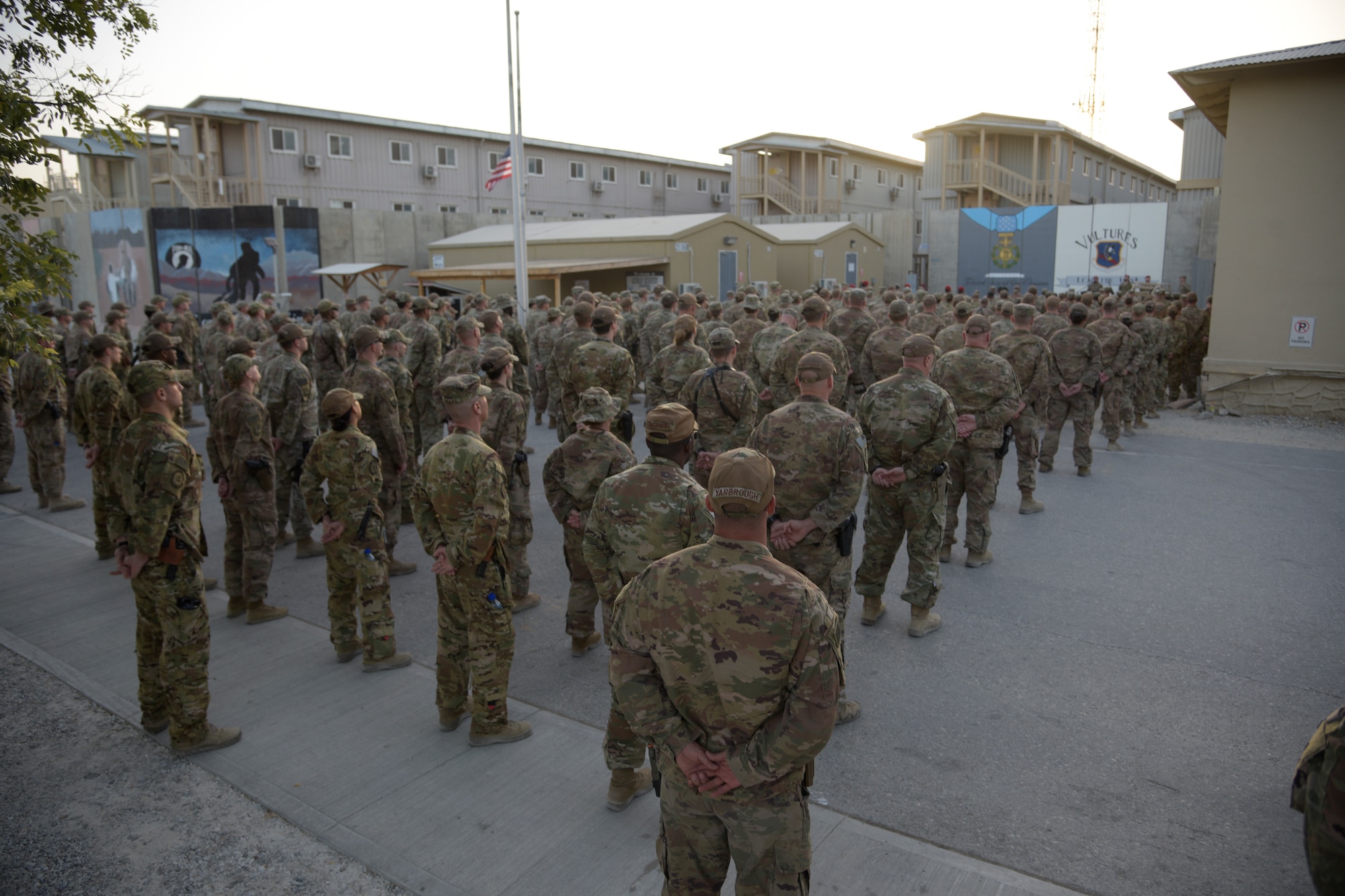 On August 28, members of the special operations community and Bagram Airfield gathered at the Memorial Courtyard at Camp Cunningham, Afghanistan, to recognize Chapman, a Special Tactics combat controller with the 24th Special Tactics Squadron who received the Medal of Honor for his actions during the Battle of Takur Ghar.