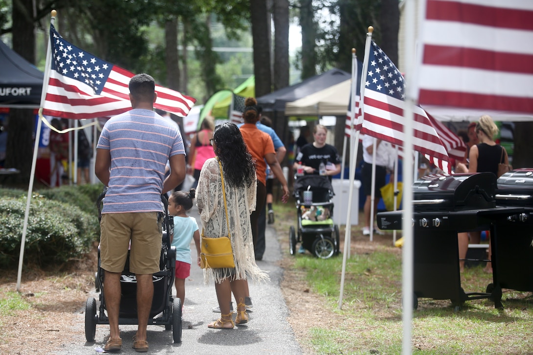 Service members, their families and members of the local community attended a military appreciation day aboard Laurel Bay, Aug. 25. The Beaufort Chamber of Commerce
organized the event to thank the local members of the military for their service.