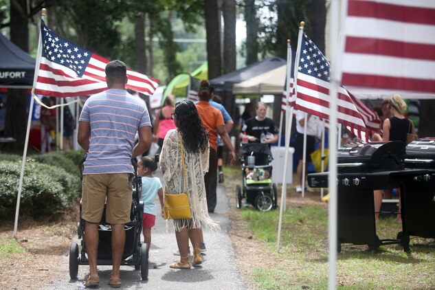 Service members, their families and members of the local community attended a military appreciation day aboard Laurel Bay, Aug. 25. The Beaufort Chamber of Commerce
organized the event to thank the local members of the military for their service.