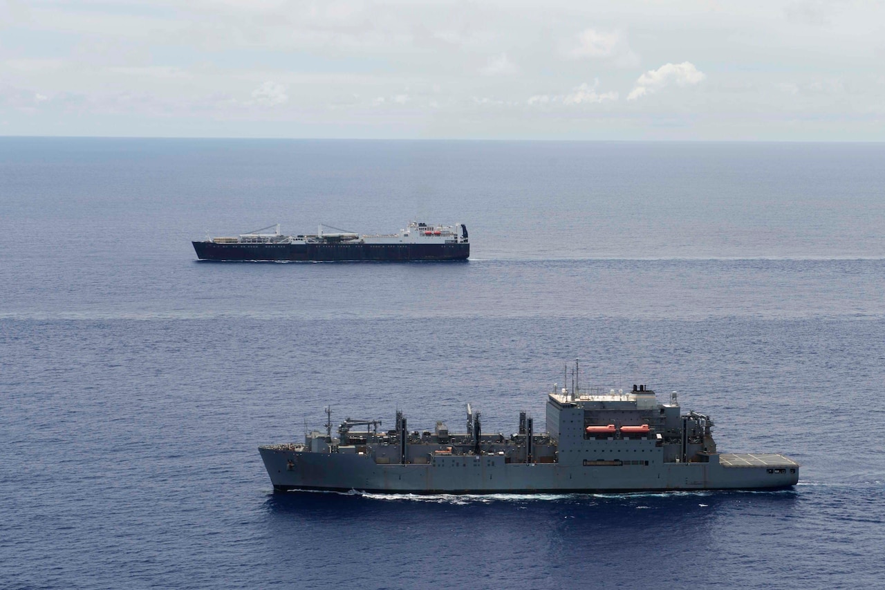 Maritime Prepositioning Ships Squadron Conducts Group Sail with Guam Units > U.S. Department of