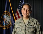 Staff Sgt. Kirsten E. Arends, a command post controller assigned to the 157th Air Refueling Wing, poses for a portrait on August 8, 2018 at Pease Air National Guard Base, N.H Arends traveled to El Salvador to serve as an iterim bilateral affairs representative as part of the N.H. National Guard's State Partnership Program with El Salvador.