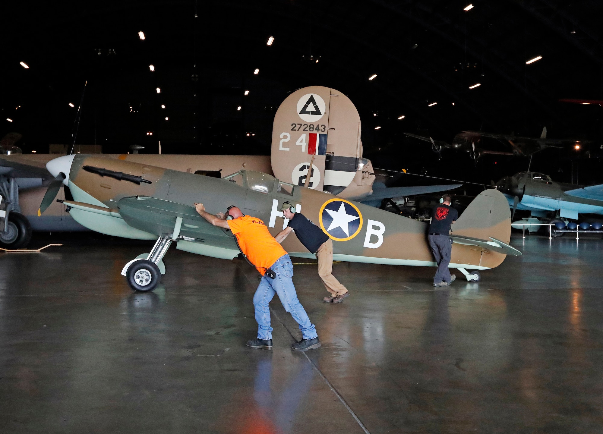 DAYTON, Ohio -- Supermarine Spitfire Mk. Vc in the WWII Gallery at the National Museum of the United States Air Force. (Courtesy photo by Don Popp)