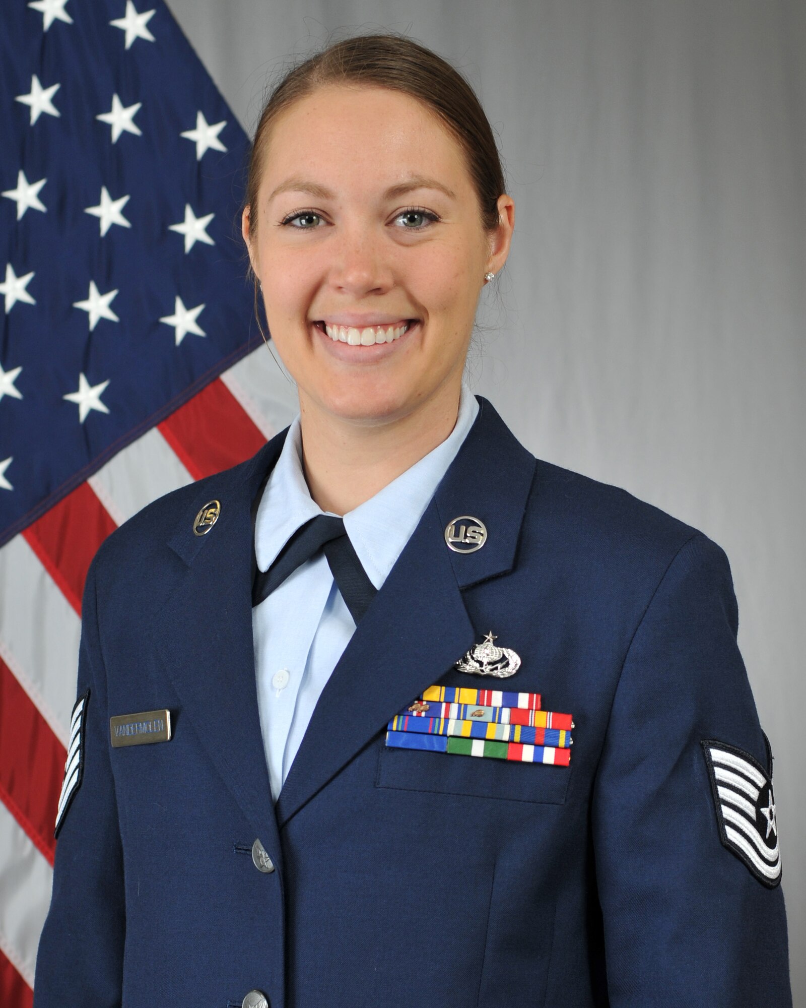 Tech. Sgt. Megan Vander Molen, Mission Support Group Contracting Specialist, has been selected as the 2018 Non-Commissioned Officer of the Year for the 185th Air Refueling Wing. Vander Molen will compete at the state level for a chance to go on to state completion. Official Photo by Senior Master Sgt. Vince De Groot.