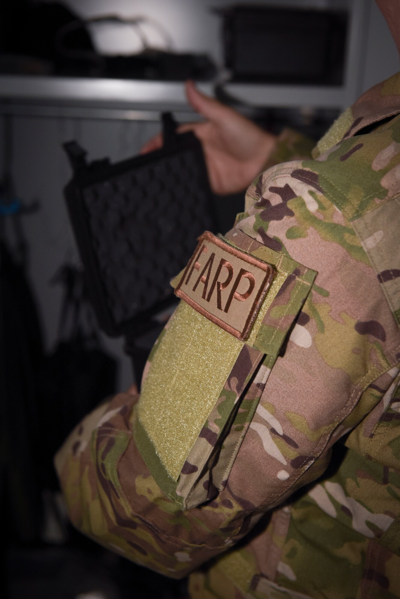 U.S. Air Force Senior Airman Tori Watts, 100th Logistics Readiness Squadron fuels distribution driver and 67th Special Operations Squadron Forward Arming and Refueling Point team member, packs up equipment for a FARP mission at RAF Mildenhall, England, Oct. 11, 2018. The 100th Logistics Readiness Squadron and the 67th SOS have teams of fuels Airmen who provide a critical capability for wartime and humanitarian missions, by provide a means of "hot" refueling from a tanker aircraft. (U.S. Air Force photo by Airman 1st Class Alexandria Lee)