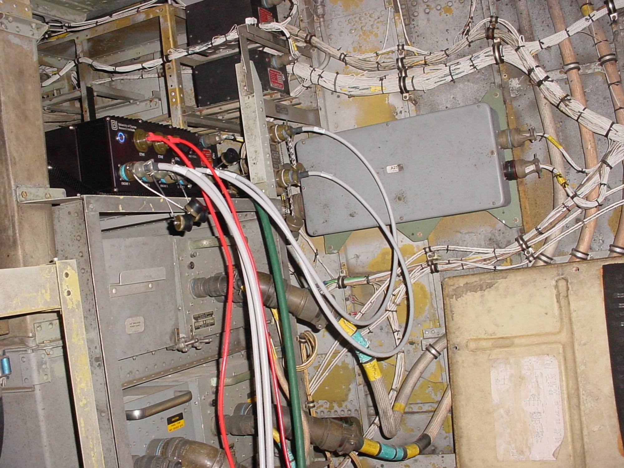 A Electrical Systems Tester hardware unit positioned inside an aircraft during a test. (Courtesy photo)