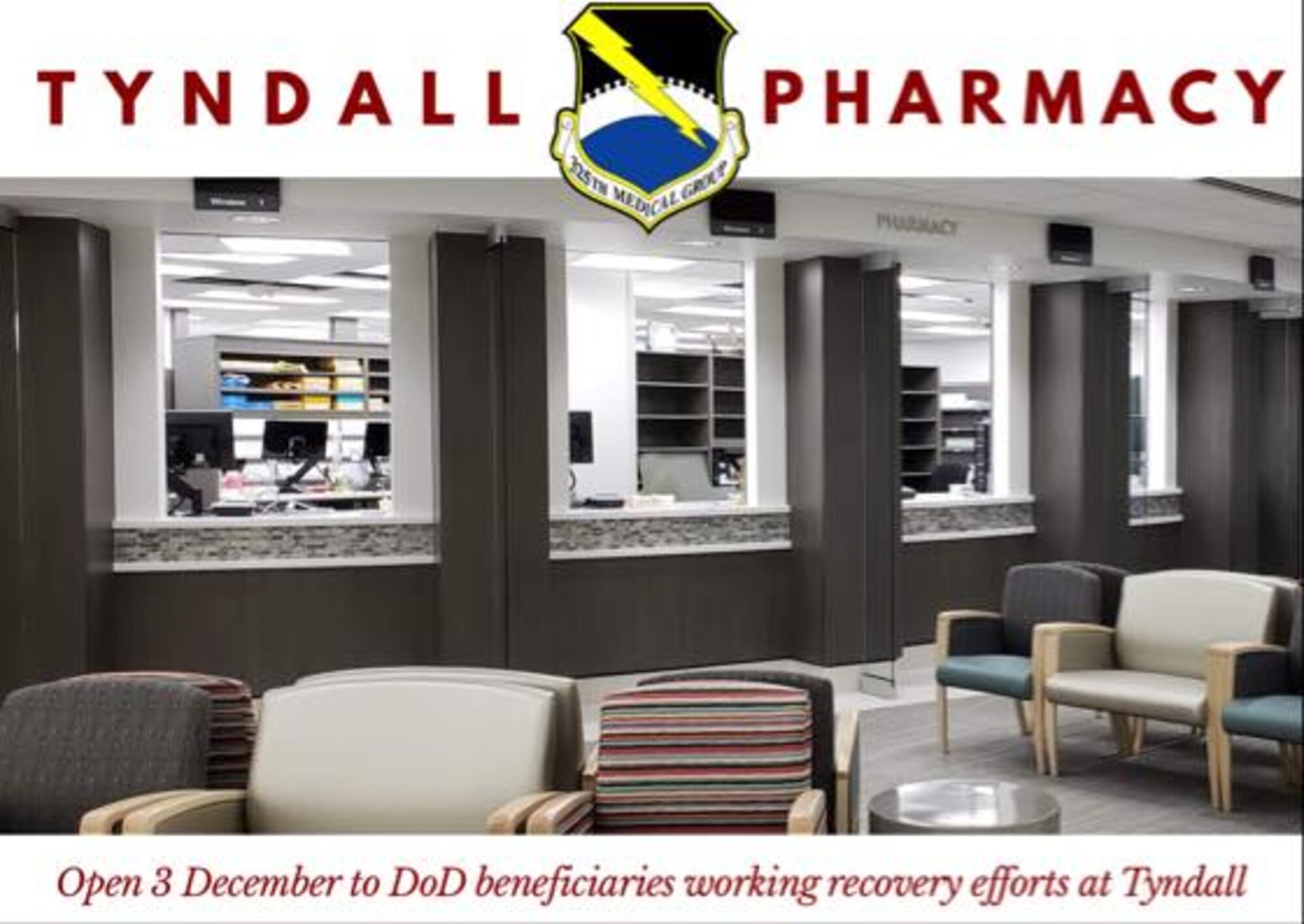 Open 3 December to DOD beneficiaries working recovery efforts at Tyndall