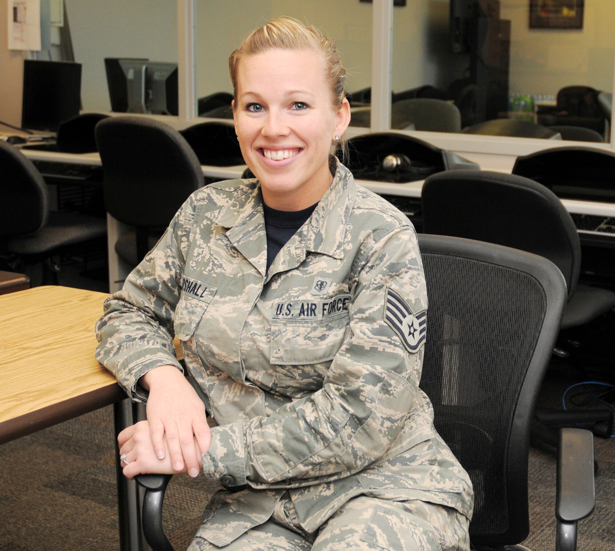 Staff Sgt. Meagan Marshall, 445th Force Support Squadron Education and Training Technician, is the 445th Airlift Wing December Spotlight Performer.