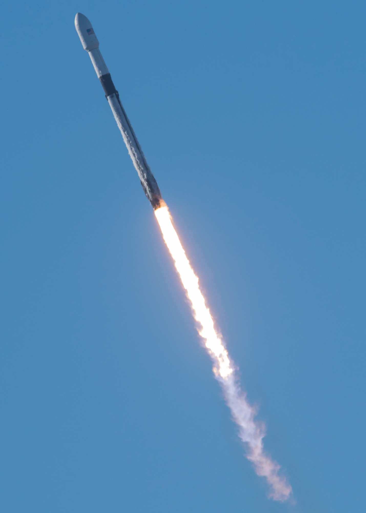 A SpaceX Falcon 9 rocket, carrying the Spaceflight SSO-A: SmallSat Express, launches from Space Launch Complex-4E at Vandenberg Air Force Base, CA, on Dec. 3, 2018 at 10:34 a.m. PST. (U.S. Air Force photo by Senior Airman Clayton Wear/Released)
