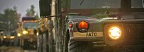 A convoy from 115th Brigade Support Battalion “Muleskinners,” 1st Armored Brigade Combat Team, 1st Cavalry Division with elements from 7th Army Training Command prepare to maneuver to a training area, Hohenfels, Germany, Dec. 2, 2018.
