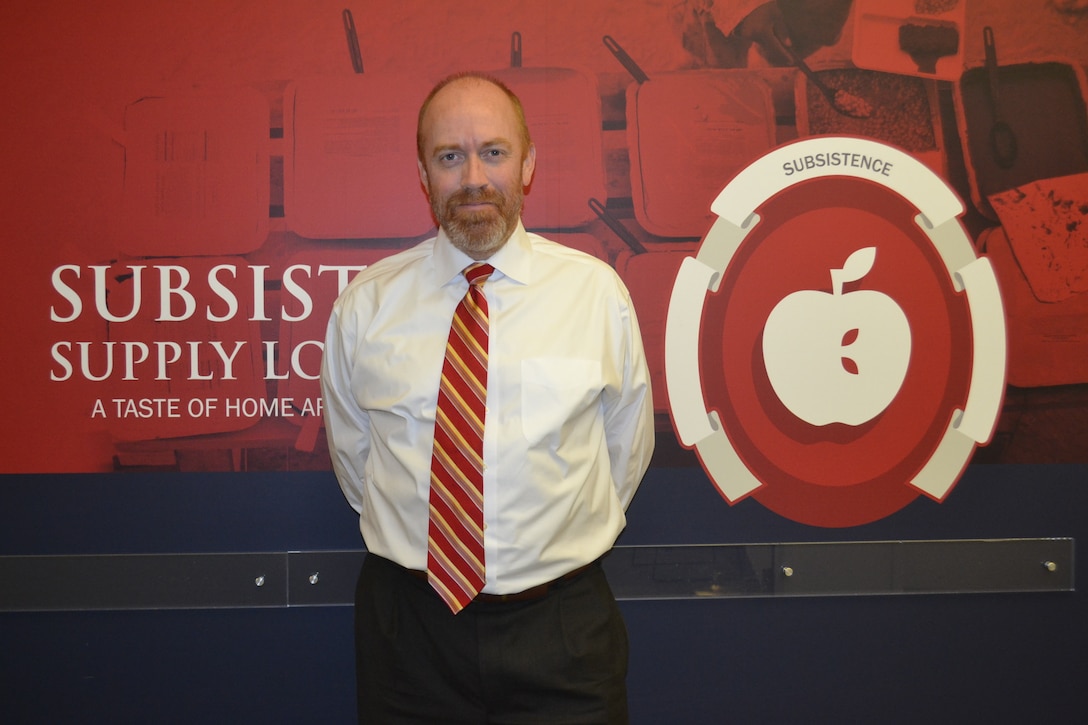 John King, DLA Troop Support Subsistence supply chain, operational rations and equipment technical branch chief, pose for a photo to commemorate the final days of No Shave November, Nov. 28, 2018 in Philadelphia.  No Shave November is an annual campaign to bring awareness to cancer and encourage participants to donate the money typically used for shaving supplies to a local charity.