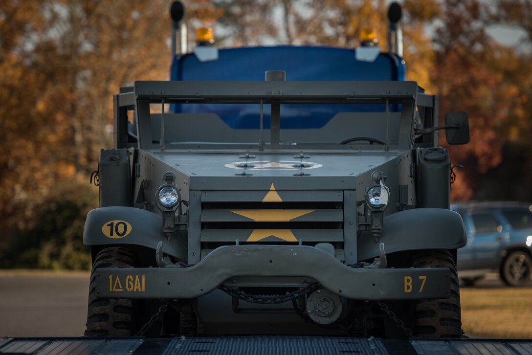 The U.S. Army Transportation Museum received a M16 Multiple Gun Motor Carriage Half-track at Joint Base Langley-Eustis, Virginia, Dec. 3, 2018.